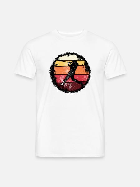 Baseball Sunset Silhouette - Men's T-Shirt - white