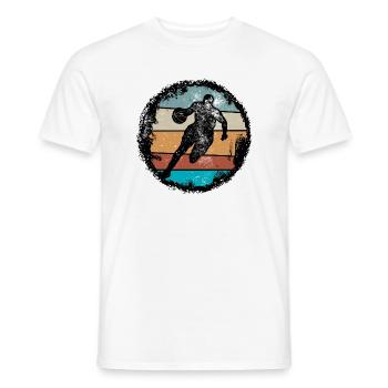 Silhouette de terrain rétro - T-shirt homme - blanc - Devant - AI Model Male 178 dark (178cm)