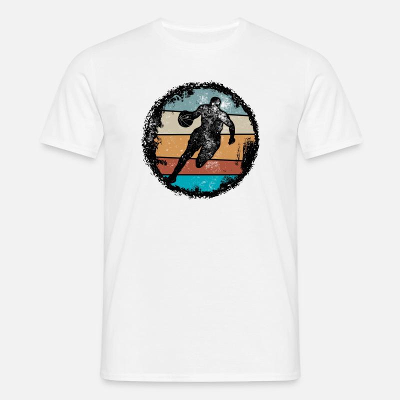 Silhouette de terrain rétro - T-shirt Homme - blanc
