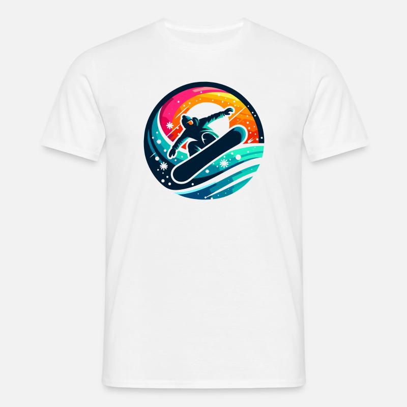 Vibrationen der Snowboard-Evolution - Männer T-Shirt - Weiß