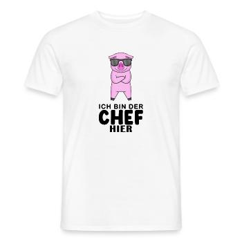 Chef Spruch - Männer T-Shirt - Weiß - Vorne - AI Model Male 178 dark (178cm)