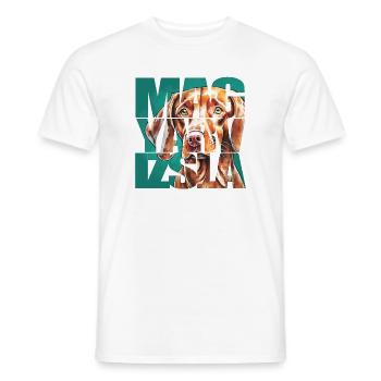 Magyar Vizsla Portrait - Men's T-Shirt - white - Front - AI Model Male 178 dark (178cm)