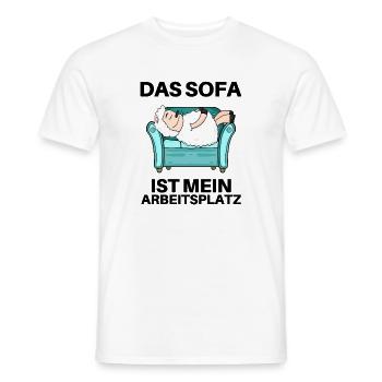 Home Office - Männer T-Shirt - Weiß - Vorne - AI Model Male 178 dark (178cm)