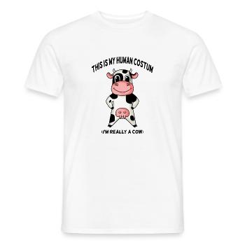 Kuh Kühe Landwirt Spruch - Männer T-Shirt - Weiß - Vorne - AI Model Male 178 dark (178cm)
