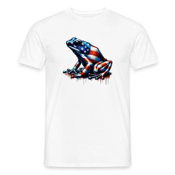 Poison dart frog USA - Men's T-Shirt - white - Front - AI Model Male 178 dark (178cm)