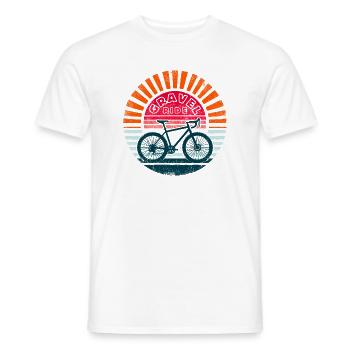 Paseo de grava vintage - Camiseta hombre - blanco - delante - AI Model Male 178 dark (178cm)