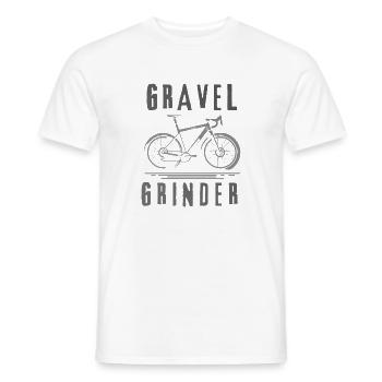 Gravel Bike Grinder Abenteuer - Männer T-Shirt - Weiß - Vorne - AI Model Male 178 dark (178cm)