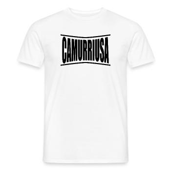 T-Shirt Sicilia Termine siciliano camurriusa - Männer T-Shirt - Weiß - Vorne - AI Model Male 178 dark (178cm)