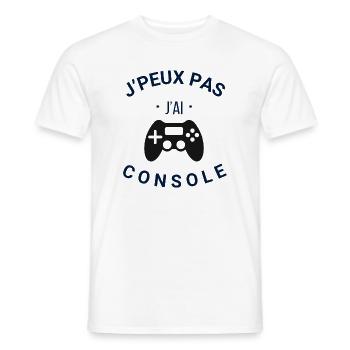 Je peux pas j'ai console - T-shirt homme - blanc - Devant - AI Model Male 178 dark (178cm)