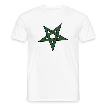 Grüner Sternenknoten - Männer T-Shirt - Weiß - Vorne - AI Model Male 178 dark (178cm)