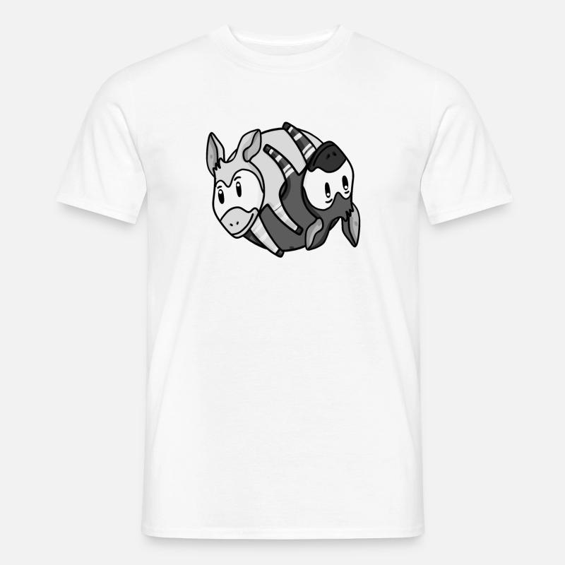 Yin Yang Okapi - Männer T-Shirt - Weiß