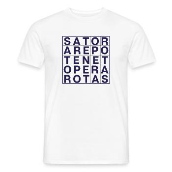 Sator-Rotas - Männer T-Shirt - Weiß - Vorne - AI Model Male 178 dark (178cm)