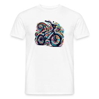 Vélo Bmx Retro - BMX Vintage Design - T-shirt homme - blanc - Devant - AI Model Male 178 dark (178cm)