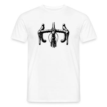 Vélo de route Vélo Cyclisme Croquis Noir Blanc - T-shirt homme - blanc - Devant - AI Model Male 178 dark (178cm)