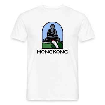 Hongkong - Tian Tan Buddha - Männer T-Shirt - Weiß - Vorne - AI Model Male 178 dark (178cm)