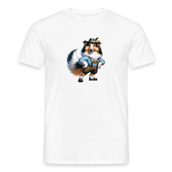 Collie Hund Bayern - T-shirt homme - blanc - Devant - AI Model Male 178 dark (178cm)