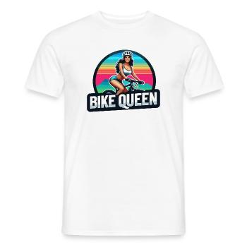 Bike Queen Sunset Cycling Design - Men's T-Shirt - white - Front - AI Model Male 178 dark (178cm)