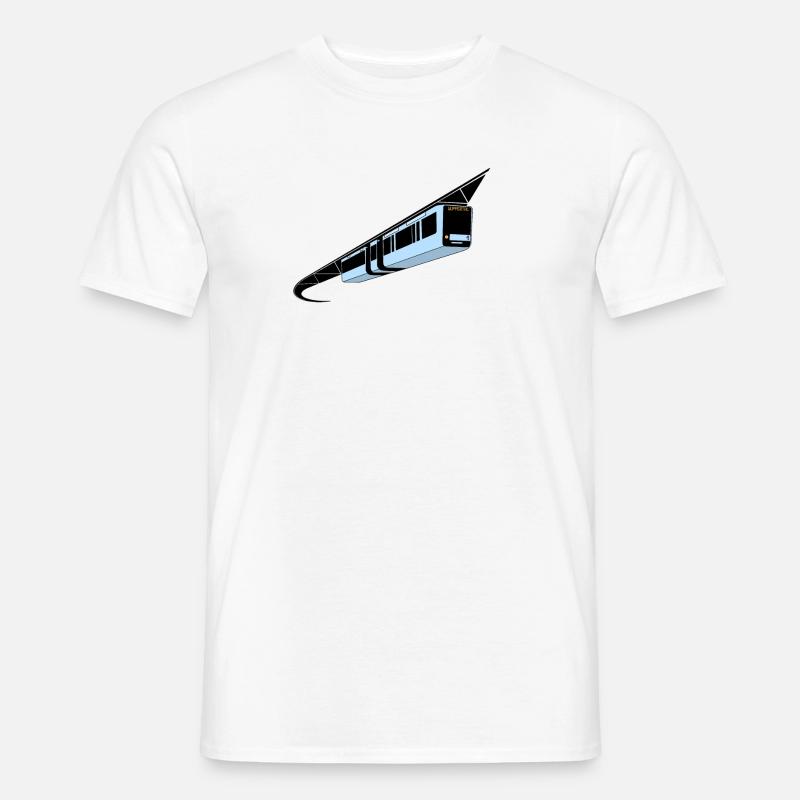 Wuppertal Schwebebahn bunt - Männer T-Shirt - Weiß