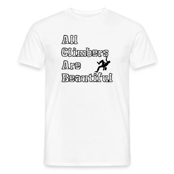 Tous les grimpeurs sont de beaux mâles noirs - T-shirt homme - blanc - Devant - AI Model Male 178 dark (178cm)