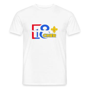 Cher - T-shirt homme - blanc - Devant - AI Model Male 178 dark (178cm)