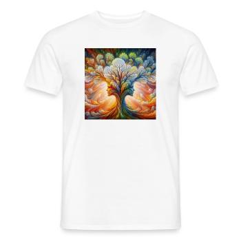 Tree of Life - Men's T-Shirt - white - Front - AI Model Male 178 dark (178cm)