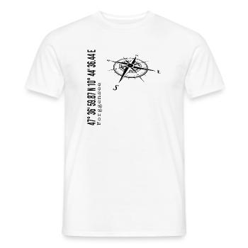 Koordinaten Forggensee - Männer T-Shirt - Weiß - Vorne - AI Model Male 178 dark (178cm)