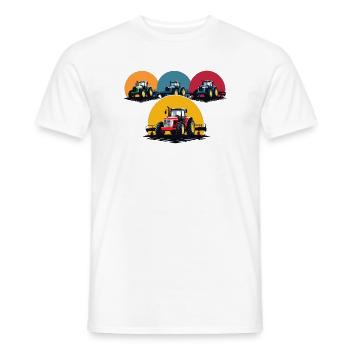 Bauer Traktor - Männer T-Shirt - Weiß - Vorne - AI Model Male 178 dark (178cm)