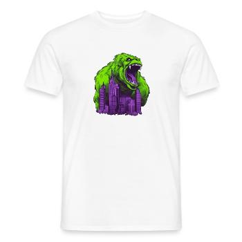 Gorilla 07 - Men's T-Shirt - white - Front - AI Model Male 178 dark (178cm)