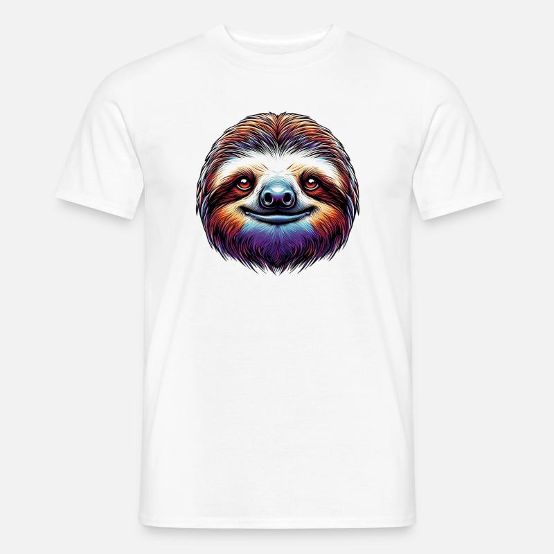 Faultier - Männer T-Shirt - Weiß