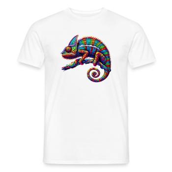 Chameleon - Men's T-Shirt - white - Front - AI Model Male 178 dark (178cm)