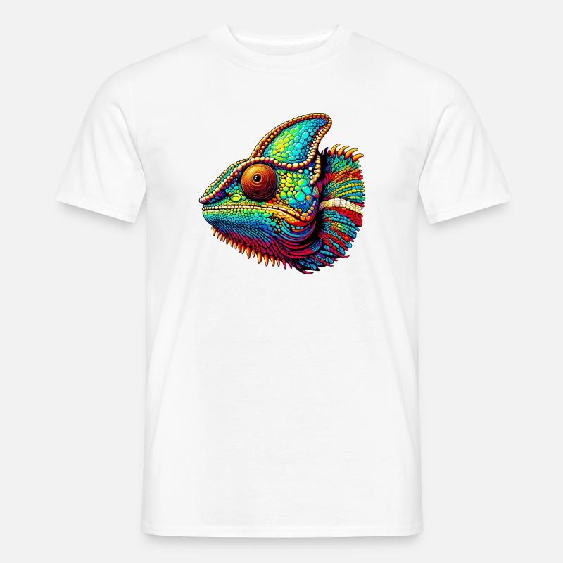 Chamäleon - Männer T-Shirt - Weiß