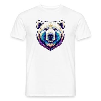 White Polar Bear - Men's T-Shirt - white - Front - AI Model Male 178 dark (178cm)