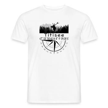 Koordinaten Titisee - Männer T-Shirt - Weiß - Vorne - AI Model Male 178 dark (178cm)