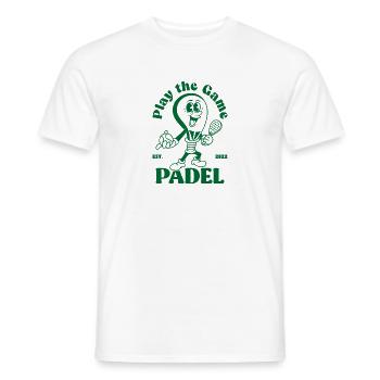 Spielen Sie das Spiel Padelshirt - Männer T-Shirt - Weiß - Vorne - AI Model Male 178 dark (178cm)