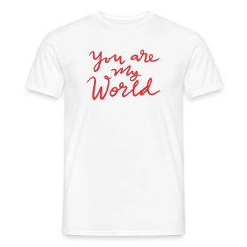 Du bist meine Welt - Männer T-Shirt - Weiß - Vorne - AI Model Male 178 dark (178cm)