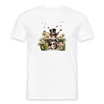 Dieser niedliche Steampunk Osterhase ist da - Männer T-Shirt - Weiß - Vorne - AI Model Male 178 dark (178cm)