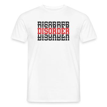 T-shirt disorder T-shirt gift stacked text - Men's T-Shirt - white - Front - AI Model Male 178 dark (178cm)