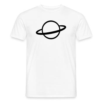 Planet mit Ring Symbol Umriss - Männer T-Shirt - Weiß - Vorne - AI Model Male 178 dark (178cm)