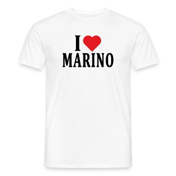 t-shirt j’aime Marino t-shirt idée cadeau - T-shirt homme - blanc - Devant - AI Model Male 178 dark (178cm)