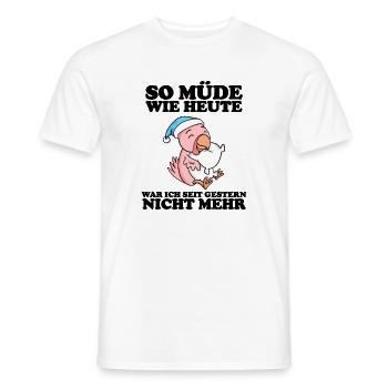 Ausschlafen Müde Spruch lustig Schlafen - Huhn - Männer T-Shirt - Weiß - Vorne - AI Model Male 178 dark (178cm)