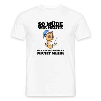 Ausschlafen Müde Spruch lustig Schlafen - Männer T-Shirt - Weiß - Vorne - AI Model Male 178 dark (178cm)