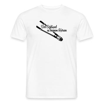 Schlüssel zum Herz Love - Männer T-Shirt - Weiß - Vorne - AI Model Male 178 dark (178cm)
