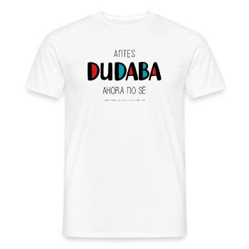 J’avais l’habitude d’hésiter - T-shirt homme - blanc - Devant - AI Model Male 178 dark (178cm)