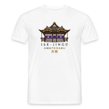 Ise-jingu Shrine, Sun Goddess Amaterasu, Japan - Men's T-Shirt - white - Front - AI Model Male 178 dark (178cm)