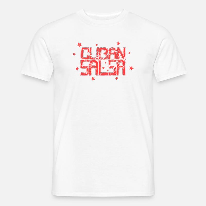 Cuban Salsa Rueda Timba Tanzen - Männer T-Shirt - Weiß