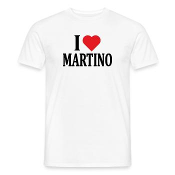 t-shirt j’aime Martino t-shirt idée cadeau - T-shirt homme - blanc - Devant - AI Model Male 178 dark (178cm)