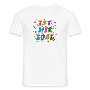 I don't care Statement Indifferent Chill - Men's T-Shirt - white - Front - AI Model Male 178 dark (178cm)
