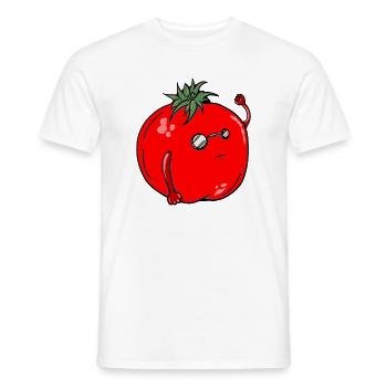 Humorvoller Tomate mit Sonnenbrille - Männer T-Shirt - Weiß - Vorne - AI Model Male 178 dark (178cm)