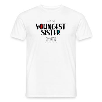 Sœur cadette - T-shirt homme - blanc - Devant - AI Model Male 178 dark (178cm)