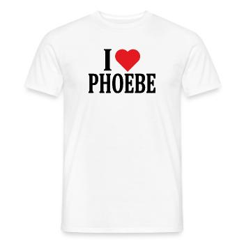 T-Shirt I love Phoebe T-Shirt Geschenkidee - Männer T-Shirt - Weiß - Vorne - AI Model Male 178 dark (178cm)